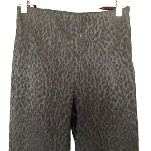Zara black animal print fitted pants